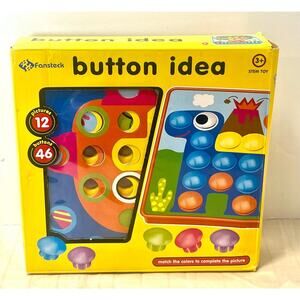 Button Idea Board Montessori Educational Fine Motor Activity color patterns